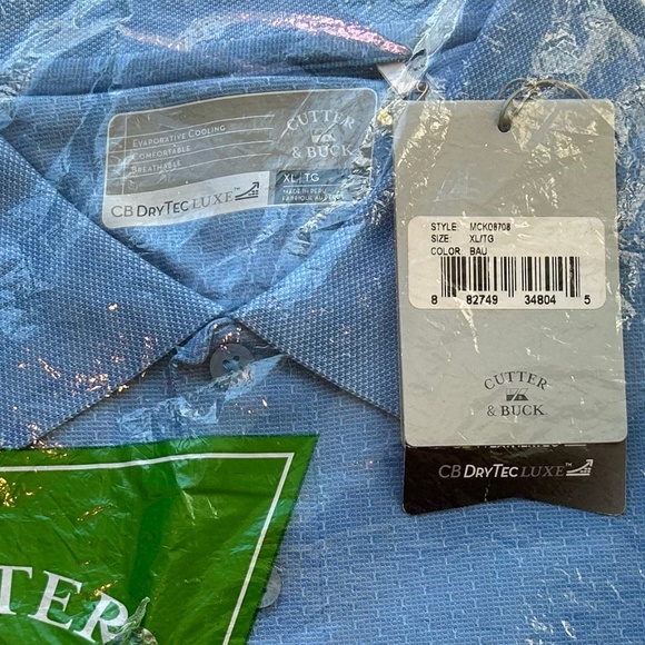 Cutter and Buck Blue Polo Shirt Size XL - Picture 2 of 5